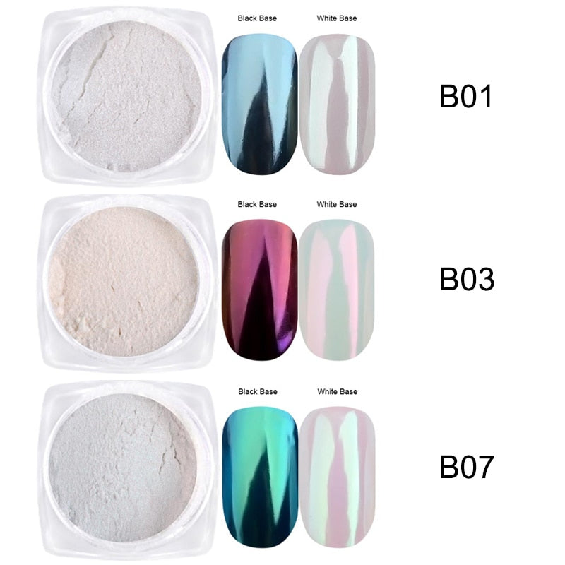 Mirror Nail Powder Pigment Pearl White Rubbing on Nail Art – Camellias  Beauty LLC
